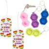 Fun Express Lotsa Pops Popping Toys Keychain Wedding Favors with Card for 24
