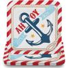 Fun Express Nautical Baby Shower Party Paper Dinner Plates – Nautical Baby Themed Party Dessert Plates – Disposable Decorations Tableware Napkins for Boy Sailor Baby Shower – Party Supplies – 8 Pieces
