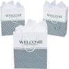 Fun Express Nautical Welcome to Our Wedding Gift Bags with Tags – 12 Pack – Wedding Party Supplies
