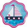Fun Express Pink Nautical Party Paper Dinner Plates – Nautical Tableware Disposable Paper Plates – Dessert Decorations for Nautical Holidays Picnic New Year Baby Shower – Party Supplies – 8 Pieces