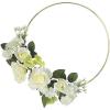 Fun Express Premium Gold Hoop with Gardenias – Elegant Floral Home Décor for Weddings Receptions Special Occasions – Beautiful Gold Hoop White Gardenia Flowers – Stunning Flower Arrangement – 1 Piece