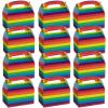 Fun Express Rainbow Favor Gable Box Set – Colorful Party Favor Boxes for Birthdays Weddings Baby Showers Bridal Showers & Special Occasions – Perfect for Treats Gifts & Keepsakes – Set of 12 Pieces
