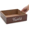 Fun Express Rustic Brown Wedding Wood Favor Box Display – (1 Piece) – Ideal Design for Weddings, Parties & Special Events