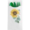 Fun Express Sunflower Party Cutlery Sleeves – Charming Floral Design for Fall Table Settings Birthday Parties & Seasonal Gatherings – Adds Touch of Elegance to Celebrations – Yellow & Green 12 Pieces