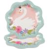 Fun Express Sweet Swan Scalloped Paper Dessert Plates – Scalloped Dinnerware Plate – Disposable Tableware for Graduation Independence Day Wedding Birthday Baby Shower – 8 Pieces