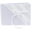 Fun Express White Lace Wedding Guest Book – Elegant Home Decor Beautiful Intricate Lace Design – Perfect for Capturing Wedding Memories – Ideal for Receptions Special Occasions Celebrations – 1 Piece