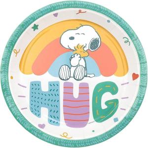 9 1/4″ Peanuts Snoopy Baby Shower Disposable Paper Dinner Plates – 8 Ct.