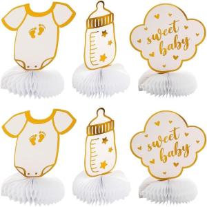 Baby Shower Girl or Boy Honeycomb Centerpiece – 6 Pieces