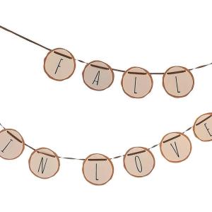FALL BANNER W/WOOD DISCS – Party Decor – 1 Piece