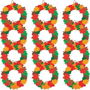 Fall Leaves Paper Wreath Craft Kit -12 – Crafts for Kids and Fun Home Activities