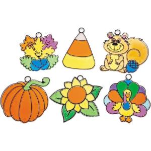 Fall Suncatchers – Craft Supplies – 24 Pieces