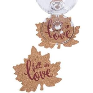 Fall Wedding Leaf Cork Coaster – Party Supplies – 24 Pieces