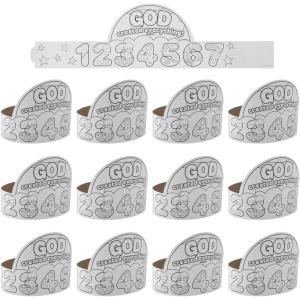 Fun Express 22 1/2″ Color Your Own Rainforest VBS Creation Cardstock Crowns – 12 Pc.