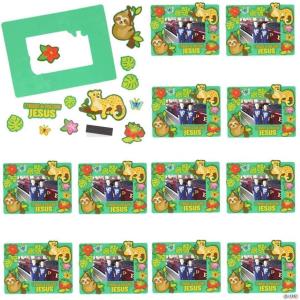 Fun Express 6 3/4″ x 5″ Rainforest VBS I Trust & Follow Jesus Picture Frame Magnet Craft Kit – Makes 12