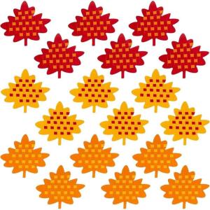 Fun Express 9″ x 8″ Colorful Fall Leaf Cardstock Weaving Mat Craft Kit – Makes 24