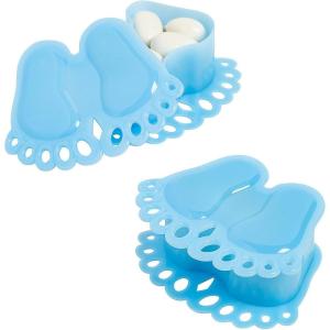 Fun Express Blue Baby Foot Favor Boxes – 12 Pieces