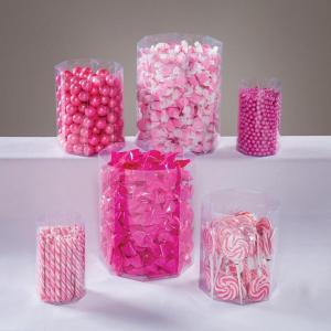 Fun Express Candy Jars Bulk 24 Piece Set – Clear Plastic Apothecary Jars for Candy Buffet | Assorted Sizes Small Medium Large Containers for Wedding Party Table Display & Storage