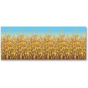 Fun Express Design A Room Fall Cornstalks Backdrop – Party Decor, 4 ft. x 30 ft.
