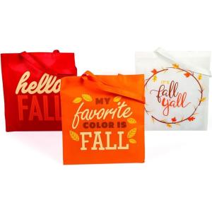 Fun Express FALL TOTE ASST – Apparel Accessories – 12 Pieces