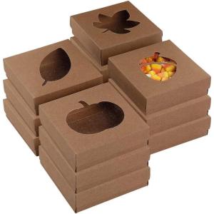 Fun Express Fall Die Cut Treat Box – Party Supplies – 12 Pieces