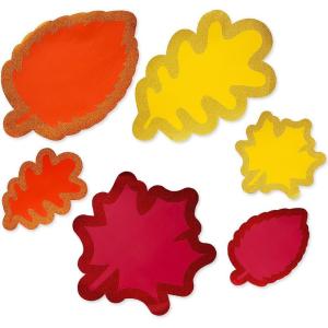 Fun Express Fall Leaf Cutouts with Glitter – 6 Pc(Fall Leaf)