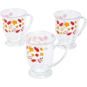 Fun Express Fall Retreat Print Plastic Mugs – 6 Pc