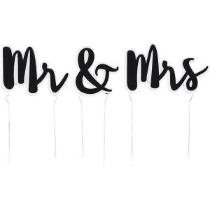 Fun Express Mr. & Mrs. Yard Sign Set – 3 Pieces, 22½” x 13½” – Wedding Congratulations Yard Decor, Outdoor Lawn Sign, Wedding Lawn Decorations