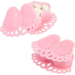 Fun Express Pink Baby Foot Favor Boxes – 12 Pieces