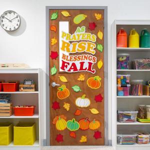 Fun Express Religious Blessings Fall Classroom Door Decorating Kit – 35 Pieces