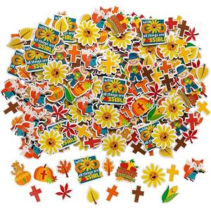 Fun Express Religious Fall Self-Adhesive Foam Shapes Bulk 500 Pc
