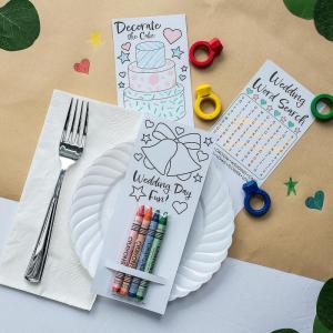 Fun Express Wedding Coloring Activity Cards – 24 Pieces