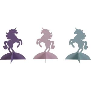 Pink, Blue & Purple Unicorn Party 3D Cardstock Centerpieces – 8″ x 10″ (1 Set) – Perfect for Kids’ Birthday Parties, Baby Showers & Magical Celebrations