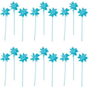 Pinwheels for Kids (Bulk Set of 36) Great for Weddings, Yards and Garden Decor (Light Blue)