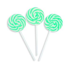 Red Swirl Lollipop Sucker, Bulk Set of 48 Individually Wrapped Pops for Candy Buffets, Graduation Parties, Anniversaries & Weddings(Aqua Blue)
