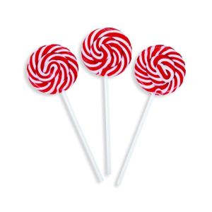 Red Swirl Lollipop Sucker, Bulk Set of 48 Individually Wrapped Pops for Candy Buffets, Graduation Parties, Anniversaries & Weddings(Red)