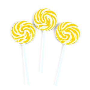Red Swirl Lollipop Sucker, Bulk Set of 48 Individually Wrapped Pops for Candy Buffets, Graduation Parties, Anniversaries & Weddings(Yellow)