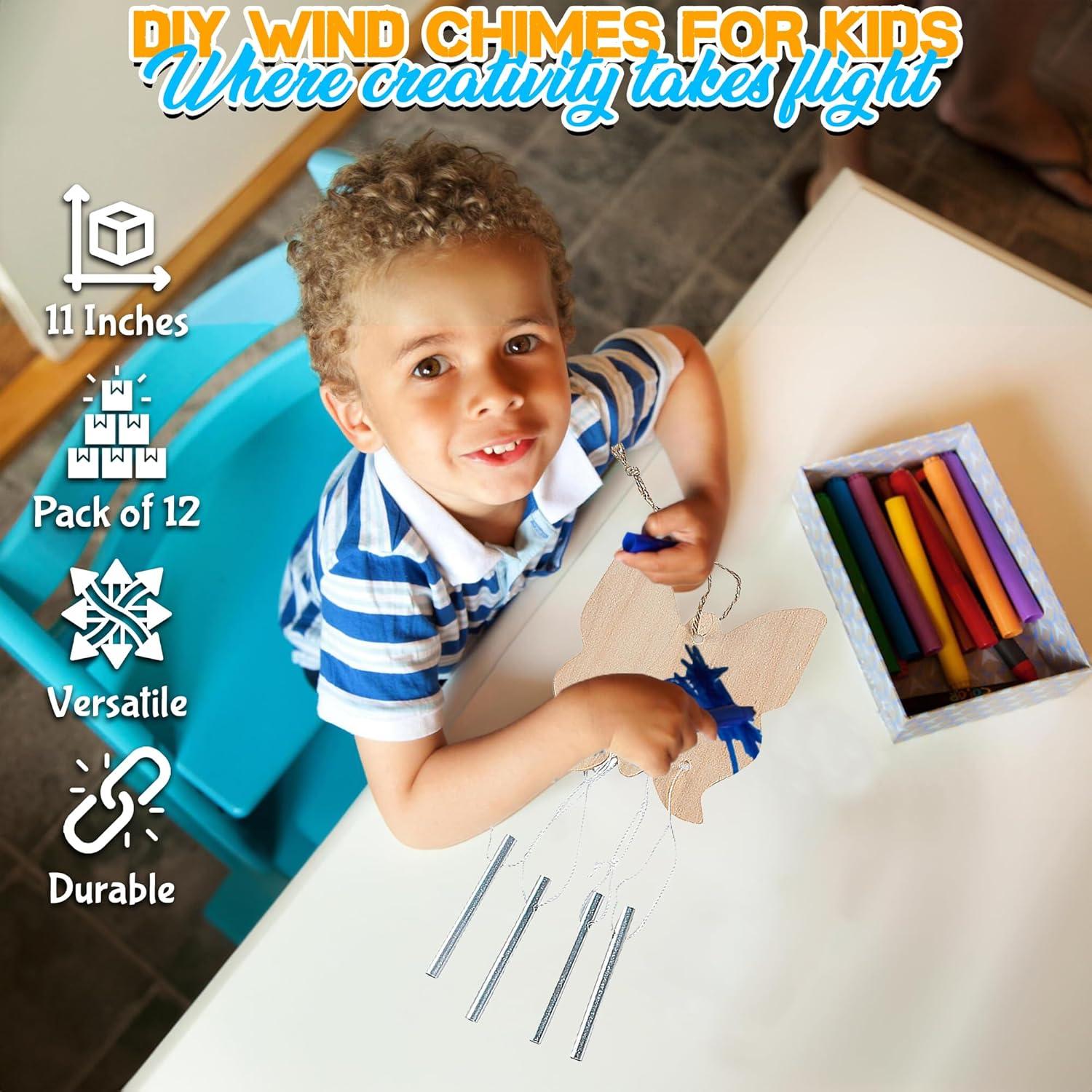 image:imageFun Express DIY Wind Chime Craft Kits for Kids Ages 48 Makes 12 Spring Theme Butterfly amp Birdhouse Designs Bulk Arts and Crafts Activity Set for Birthday Parties amp Creative Projects