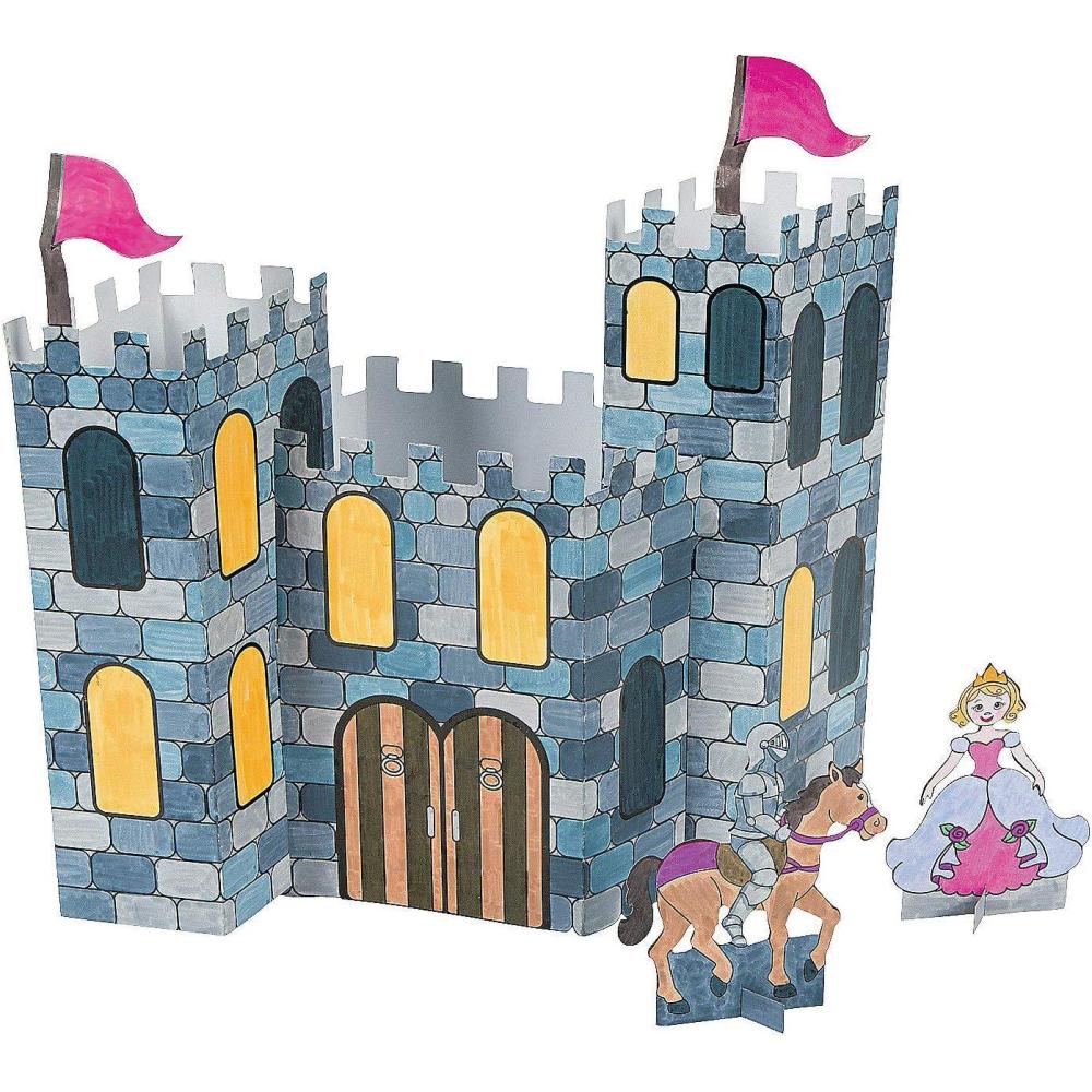 image:imageFun Express Color Your Own 3D Castle Craft Kits  Creative DIY Toys for Kids  Perfect VBS Vacation Bible School School Activities amp Special Occasions  Fun Engaging Crafts for Children  12 Pieces
