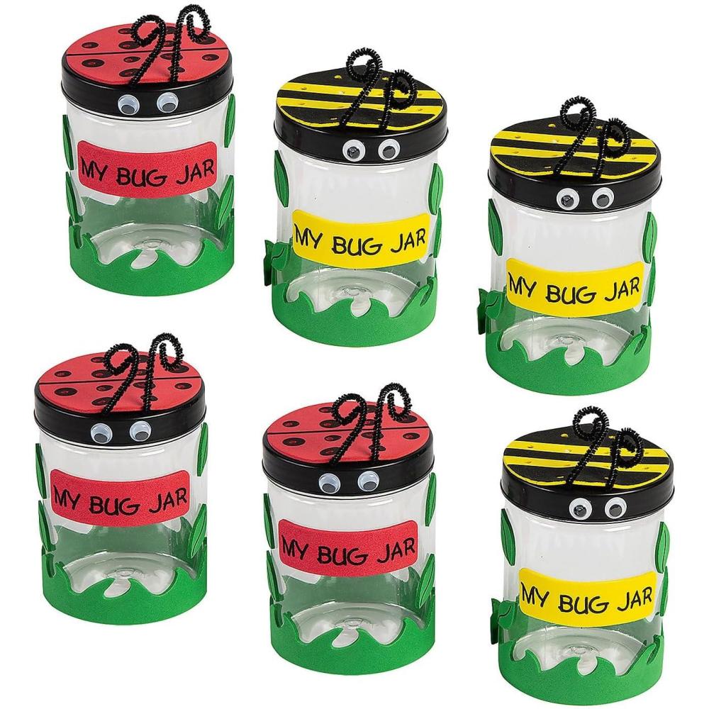 image:imageFun Express My Bug Jar Craft Kit  48 Bulk Craft Kits for Kids  Spring Crafts amp Insect Toys for Birthday Party Favors  Preschool Classroom Craft Activities  Bug Party Decorations amp Supplies