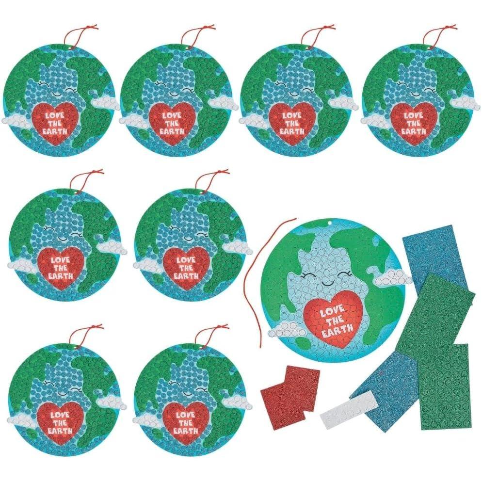 image:imageGlitter Mosaic Earth Day Sign Craft Kit Makes 12 DIY Crafts for Kids and Fun Home Activities