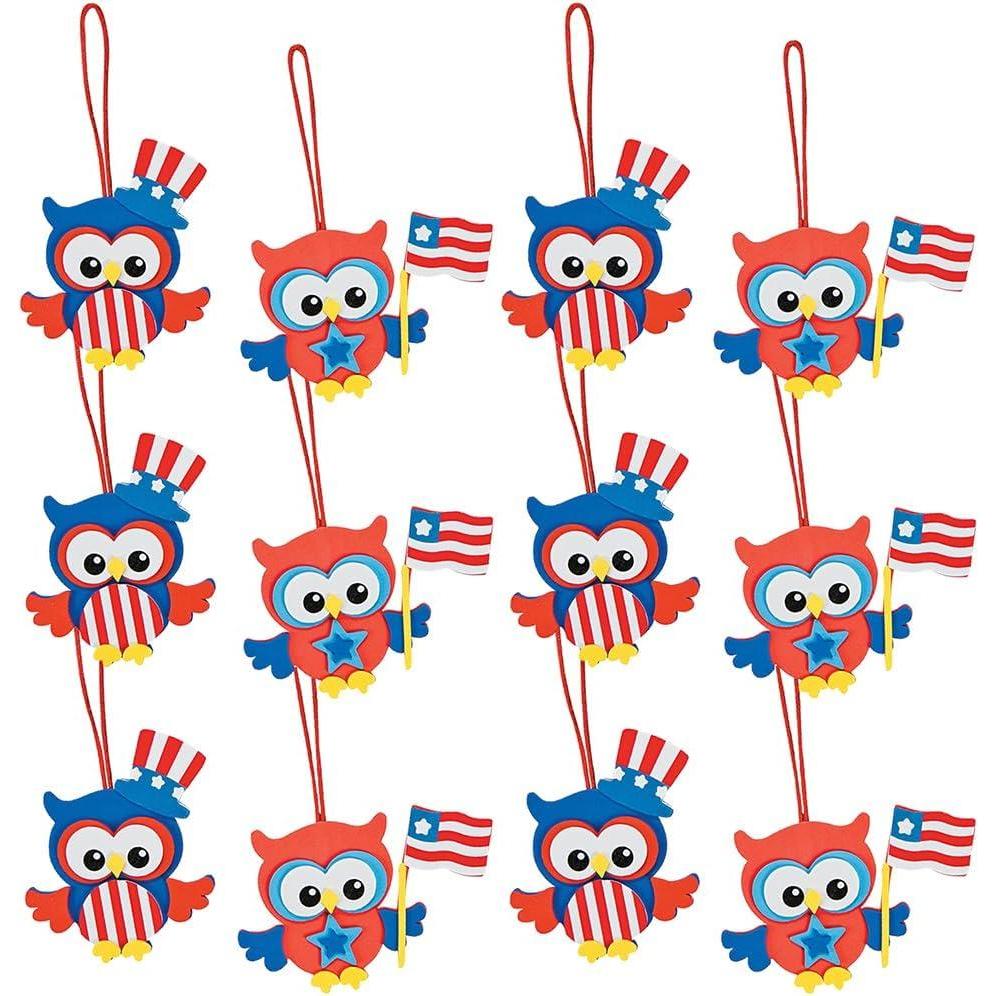 image:imagePatriotic Owl Ornament Craft Kit 12  Crafts for Kids and Fun Home Activities