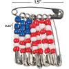 American Flag Bead Pin Craft Kit – Makes 12-4th of July Crafts for Kids and Fun Home Activities