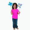 Fun Express DIY Jumbo Pinwheels Bulk Set 24 Pack – Color Your Own Craft Kits for Kids Birthday Party Activities | Classroom Art Supplies for Preschool & Summer Camp Projects | Ages 3-12