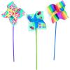 Fun Express DIY Jumbo Pinwheels Bulk Set 24 Pack – Color Your Own Craft Kits for Kids Birthday Party Activities | Classroom Art Supplies for Preschool & Summer Camp Projects | Ages 3-12