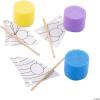 Fun Express Toy Boat Craft Kit for Kids – Color Your Own Wooden Boat Building Set with Foam Noodles & Dowels | Wood Crafts for Kids Ages 4-12 | Makes 12 Mini Sailboat Toys for Summer Camping Projects