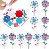 Fun Express Patriotic Flower Planter Stick Craft Kit – Makes 12