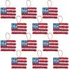 Fun Express Patriotic Pom-Pom American Flag Sign Craft Kit – Makes 12 DIY 4th of July Crafts for Kids Ages 4-8 | Memorial Day Activities for Classroom, Preschool | Red White Blue Party Favors
