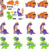 Silly Summer Dinosaur Magnet Foam Craft Kit – 12 Sets – Assorted Designs, Perfect for Summer School, Daycare & Kids’ Creative Activities