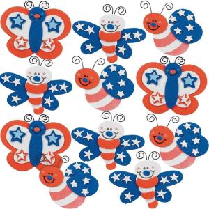 Foam Patriotic Bug Magnets Craft Kit – Crafts for Kids and Fun Home Activities