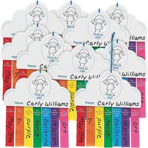 Fun Express All About Me Rainbow Craft Kit – 12 Pieces – Multicolor